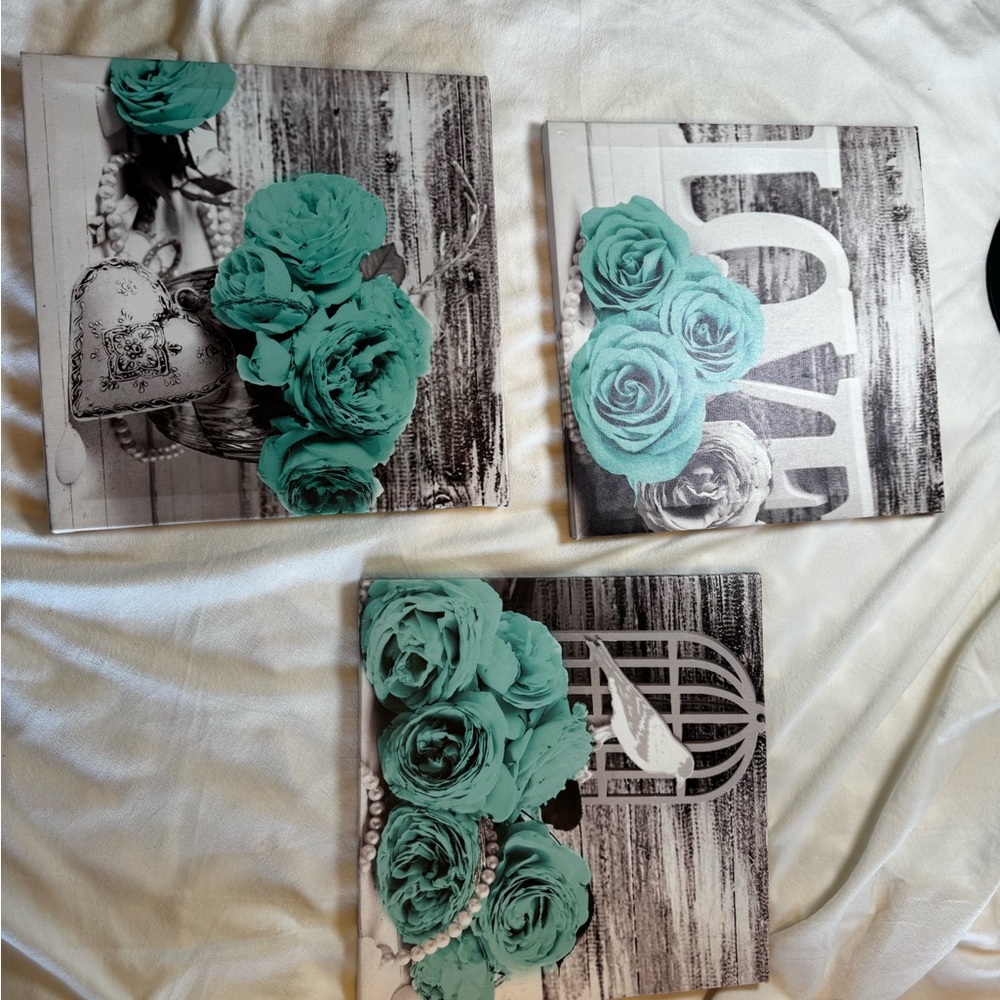 Floral Canvas Wall Art Set